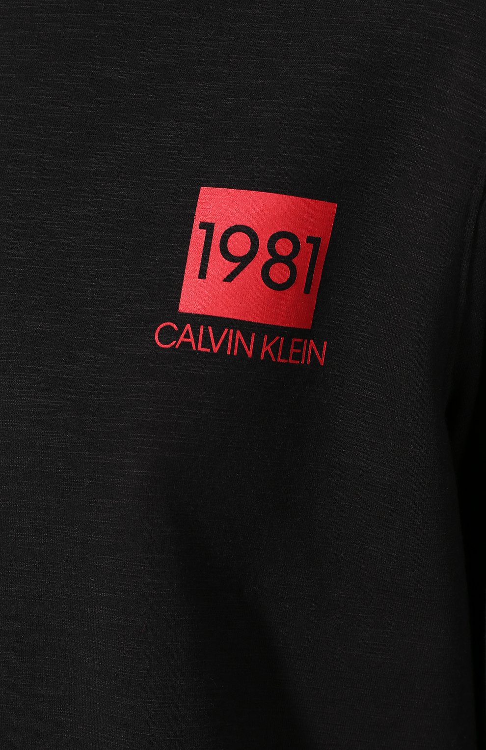 Хлопковый свитшот CALVIN KLEIN черного цвета по цене 8305 руб., арт. QS6320E, фото 5 Хлопковый свитшот CALVIN KLEIN, арт. QS6320E, фото 5