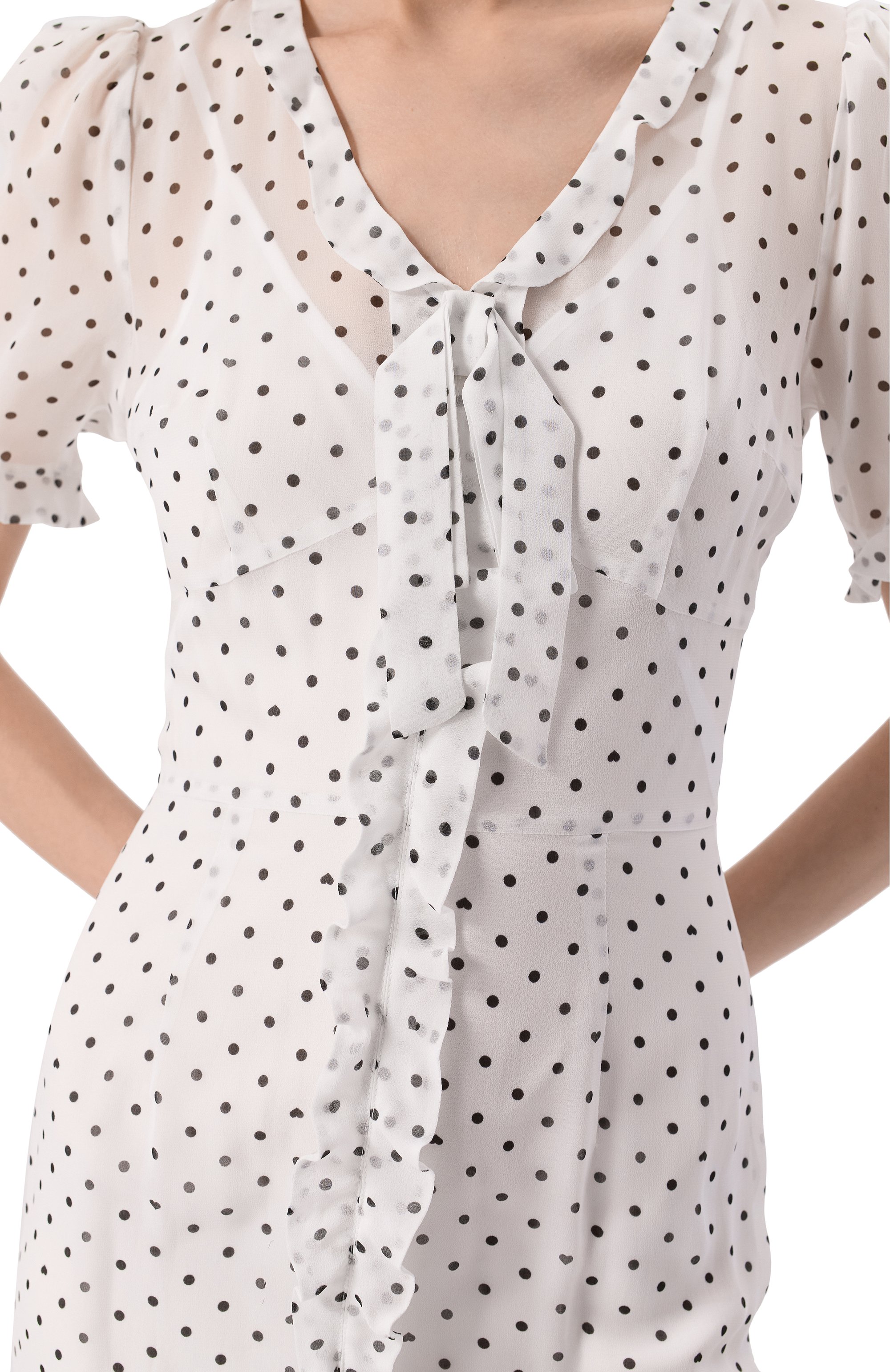 Платье из вискозы ELLYME белого цвета по цене 34500 руб., арт. 00246, фото 5 Платье из вискозы ELLYME, арт. 00246, фото 5