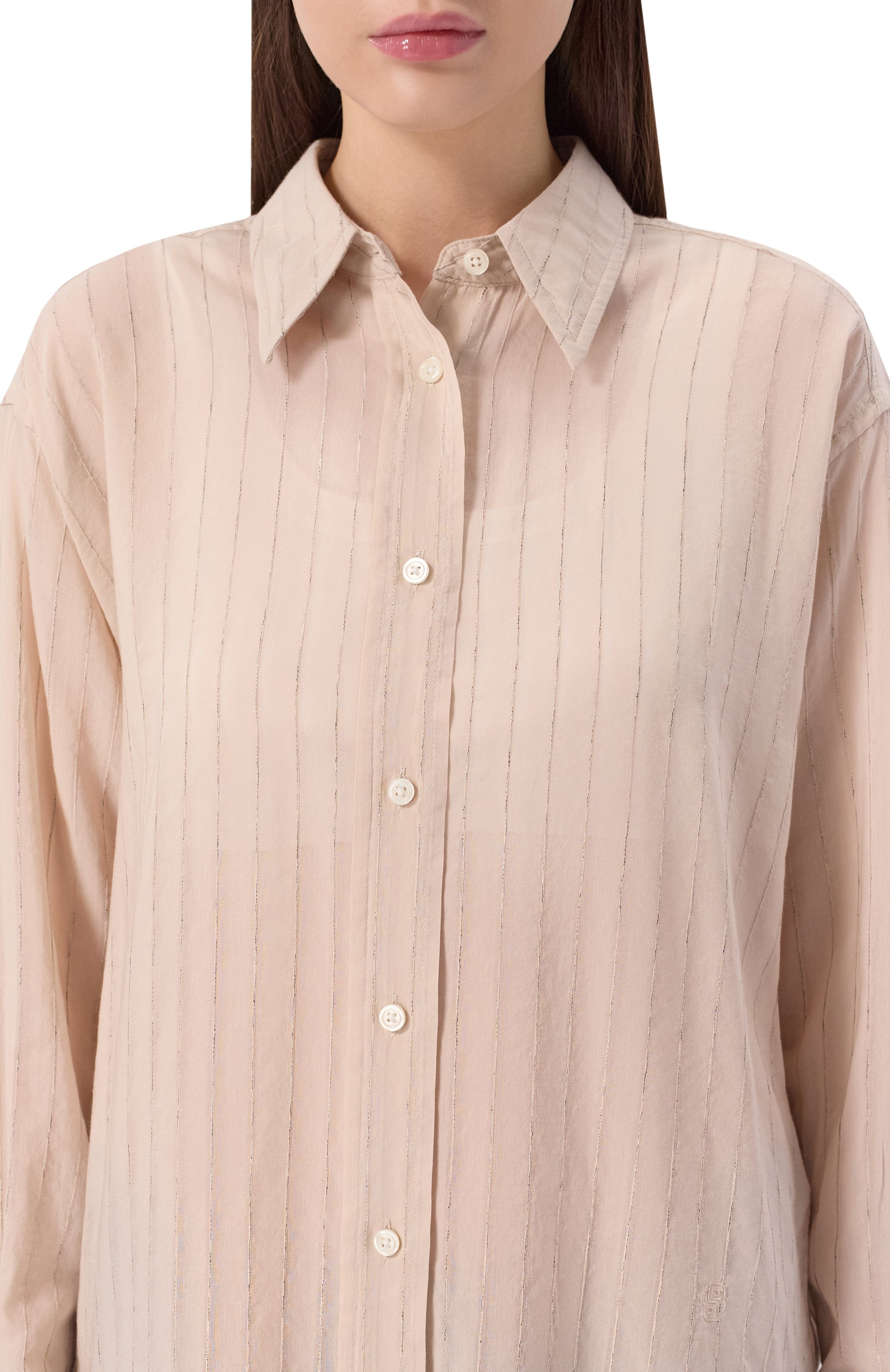 Рубашка из хлопка и вискозы BOSS, арт. 50540633, фото 5