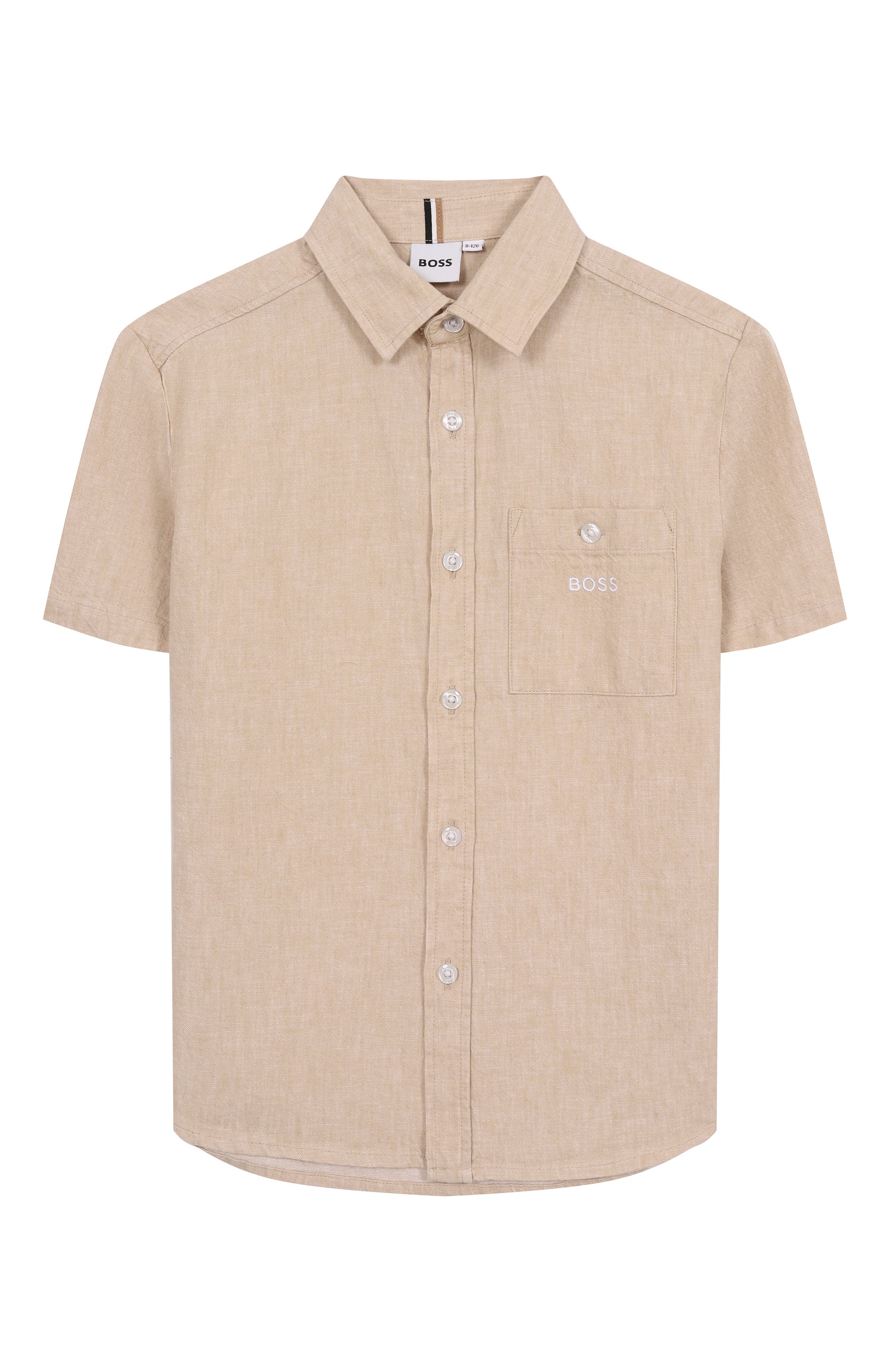 Рубашка изо льна и хлопка BOSS, арт. J52008, фото 1