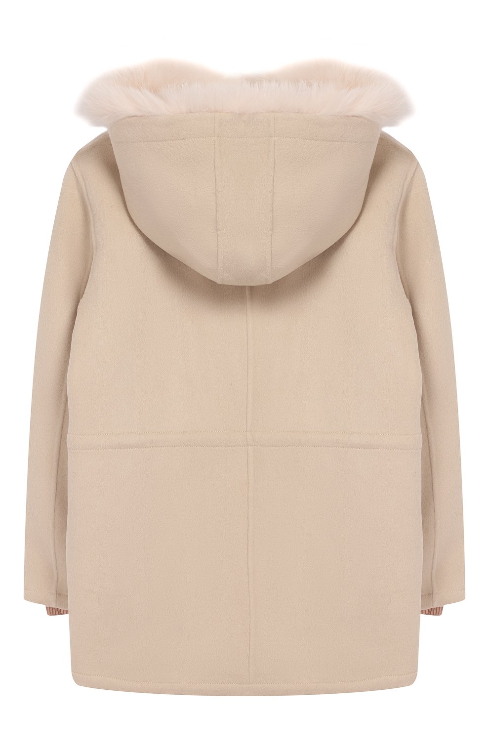 Шерстяная парка с меховой отделкой YVES SALOMON ENFANT, арт. 20WEM006XXCD01/14, фото 2