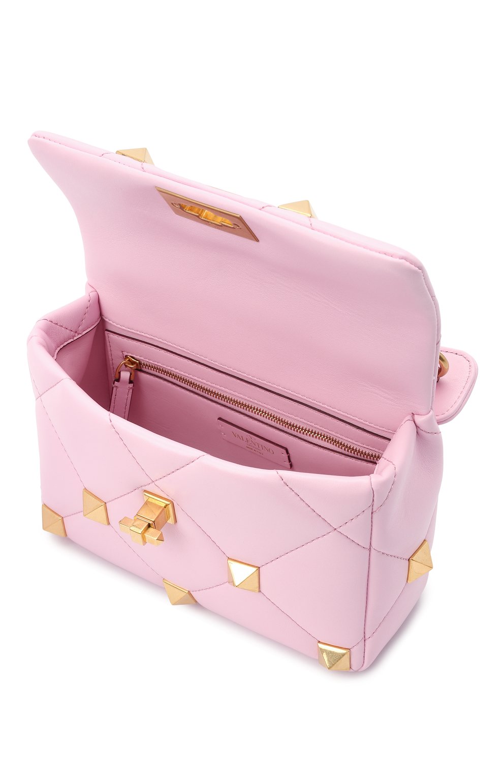 Сумка roman stud medium VALENTINO розового цвета по цене 369000 руб., арт. WW2B0I82/BSF, фото 4 Сумка roman stud medium VALENTINO, арт. WW2B0I82/BSF, фото 4
