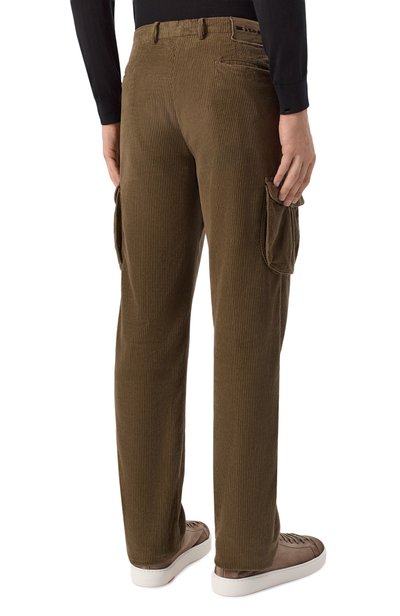 Вельветовые брюки-карго KITON хаки цвета по цене 159500 руб., арт. UFPPCAK0107L, фото 4 Вельветовые брюки-карго KITON, арт. UFPPCAK0107L, фото 4