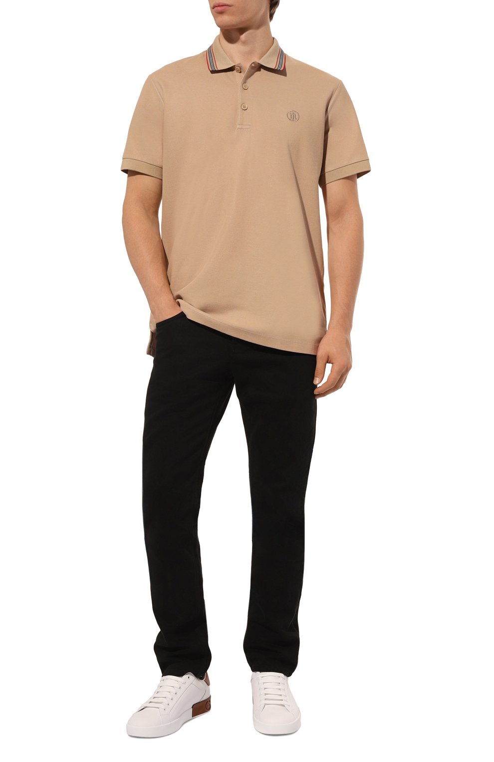 Хлопковое поло BURBERRY, арт. 8056223, фото 2