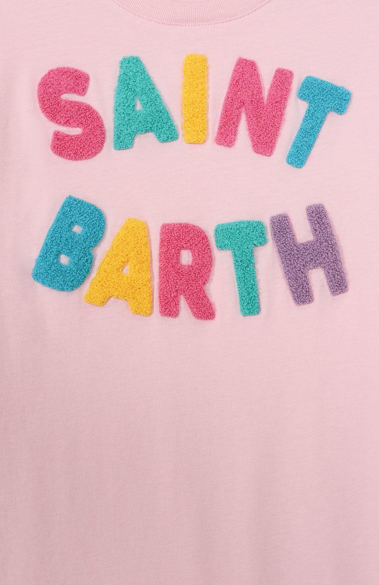 Детская хлопковая туника MC2 SAINT BARTH светло-розового цвета, арт. STBK/ABBEY/01887F | Фото 3 (Автоматизация состава: Проставлено; Материал внешний: Хлопок; Автоматизация ТО: Проставлено; Рукава: Короткие; Ростовка одежда: 4 года | 104 см, 8 лет | 128 см, 16 лет | 164 см, 10 - 11 лет | 140 - 146см, 13 - 15 лет | 158 см, 6 лет | 116 см)