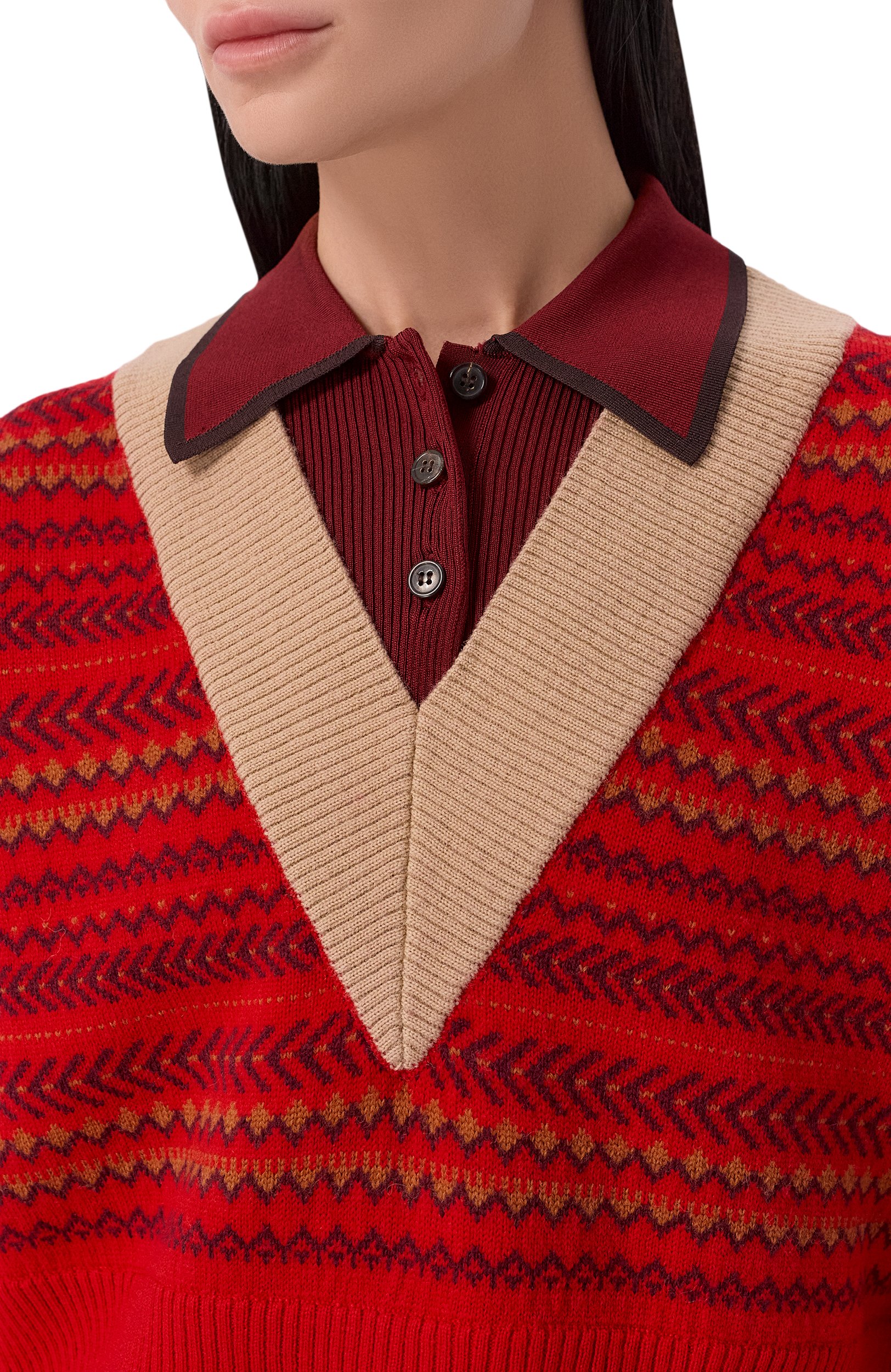 Поло из шерсти и вискозы DRIES VAN NOTEN, арт. 011226/4760, фото 5