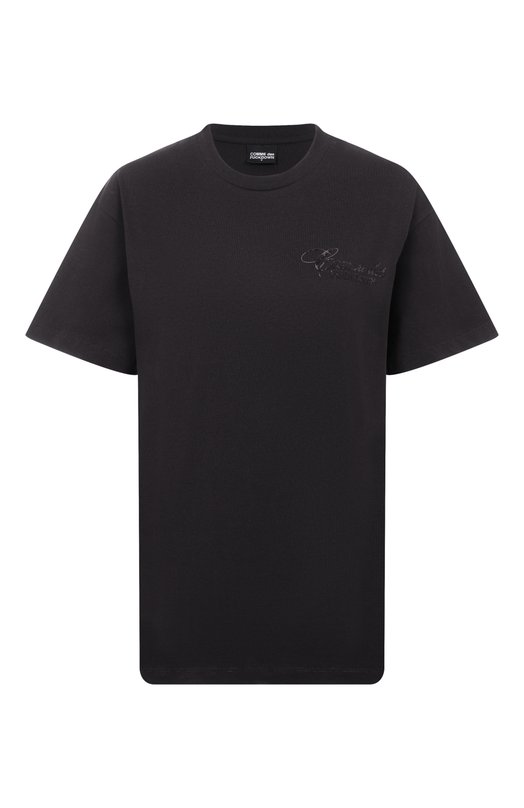 Хлопковая футболка Comme des Fuckdown CFABW01397 Чёрный CFABW01397