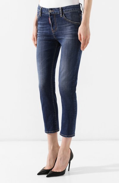 Джинсы DSQUARED2 темно-синего цвета по цене 31150 руб., арт. S75LB0229/S30664, фото 3 Джинсы DSQUARED2, арт. S75LB0229/S30664, фото 3