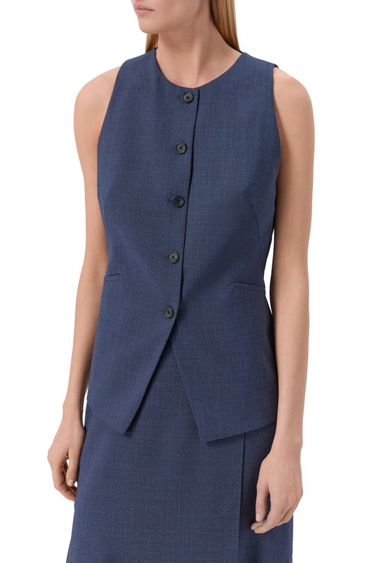 Шерстяной жилет BOSS 50554964 Синий  50554964 Фото 3