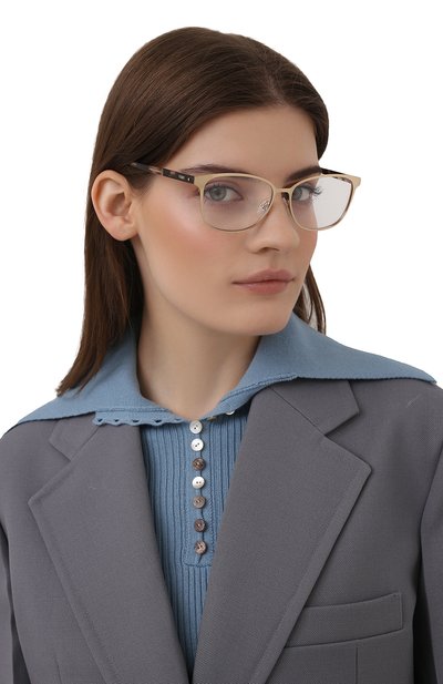 Оправа FENDI золотого цвета по цене 16600 руб., арт. 0386 J5G, фото 2 Оправа FENDI, арт. 0386 J5G, фото 2