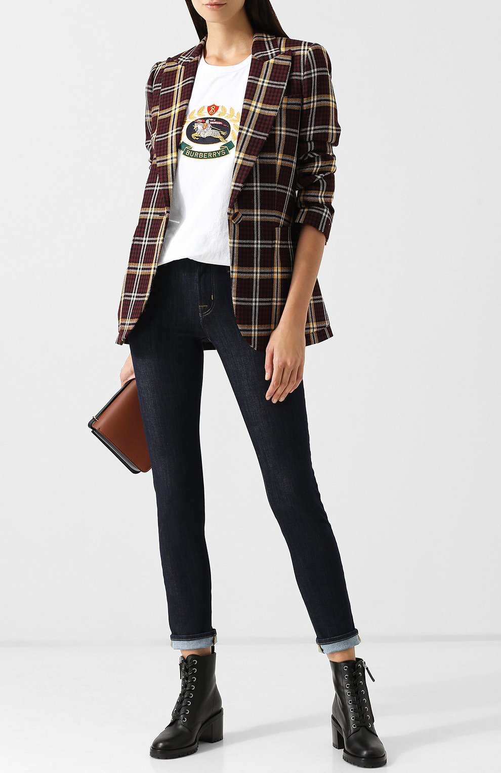 Хлопковая футболка с круглым вырезом и логотипом бренда BURBERRY, арт. 8002932, фото 2