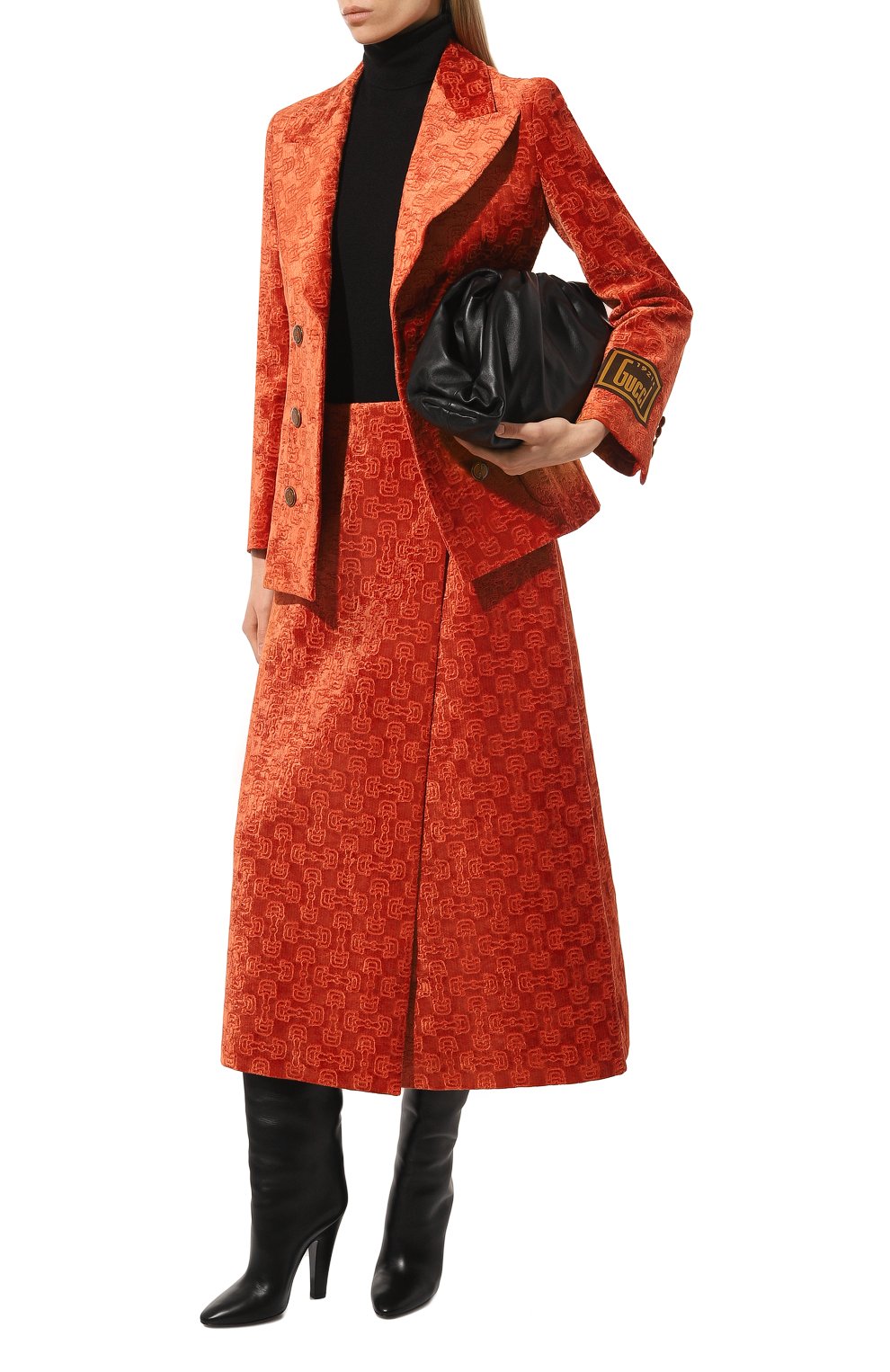 Жакет GUCCI красного цвета по цене 403200 руб., арт. 676392 ZAH5A, фото 2 Жакет GUCCI, арт. 676392 ZAH5A, фото 2