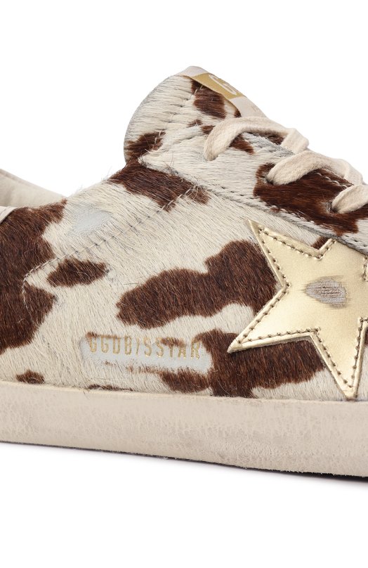 Кожаные кеды Super-Star Golden Goose Deluxe Brand GWF00101.F007262 Кремовый  GWF00101.F007262 Фото 7