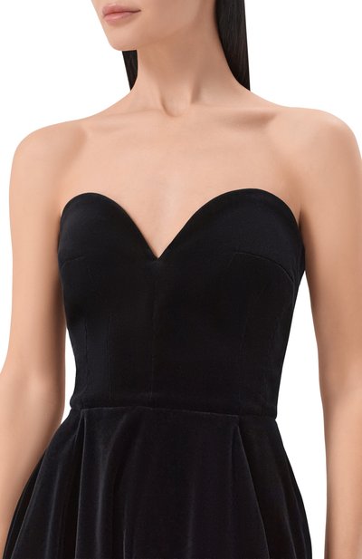 Бархатное платье VIKA GAZINSKAYA черного цвета по цене 423160 руб., арт. SS26-13251-046, фото 4 Бархатное платье VIKA GAZINSKAYA, арт. SS26-13251-046, фото 4