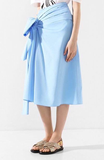 Хлопковая юбка MARNI, арт. G0MA0260A0/TCW64, фото 3