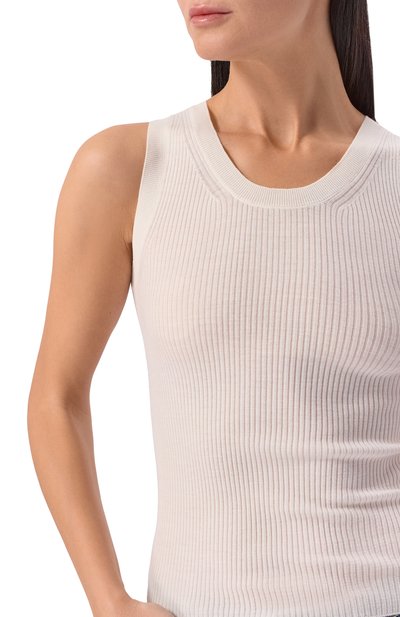 Шерстяная майка PETAR PETROV кремового цвета по цене 26050 руб., арт. F24K27, фото 5 Шерстяная майка PETAR PETROV, арт. F24K27, фото 5