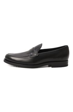 Мужские кожаные пенни-лоферы TOD’S черного цвета, арт. XXM0ZF0Q920/PLS | Фото 4 (Материал внешний: Натуральная кожа; Материал сплава: Проставлено; Материал внутренний: Натуральная кожа; Нос: Не проставлено; Стили: �Классический)