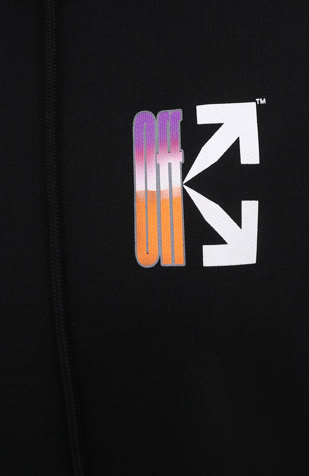 Хлопковое худи OFF-WHITE черного цвета по цене 56950 руб., арт. 0WBB016R21JER001, фото 5 Хлопковое худи OFF-WHITE, арт. 0WBB016R21JER001, фото 5