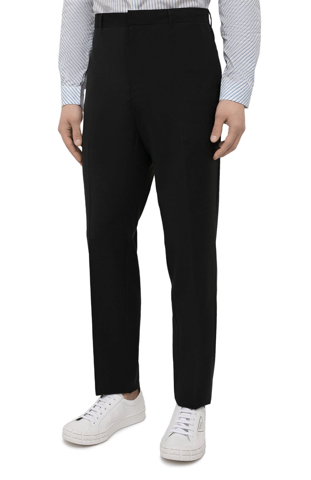 Шерстяные брюки PRADA темно-серого цвета по цене 110000 руб., арт. SPG29-1RII-F0308, фото 3 Шерстяные брюки PRADA, арт. SPG29-1RII-F0308, фото 3