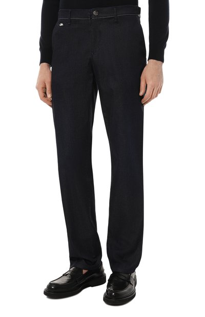 Хлопковые брюки ZILLI темно-синего цвета по цене 119000 руб., арт. CP811BM0422VZP000, фото 3 Хлопковые брюки ZILLI, арт. CP811BM0422VZP000, фото 3