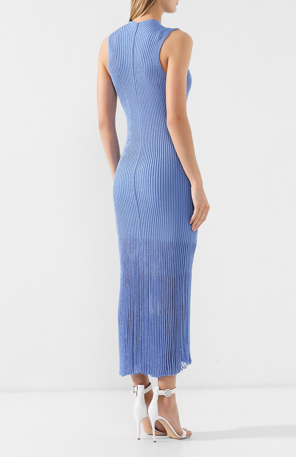 Платье из вискозы VICTORIA BECKHAM, арт. DR KNT 6730 PSS19 DRAPE GAUZE, фото 4