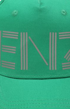 Детская бейсболка KENZO зеленого цвета, арт. KQ90548 | Фото 3 (Материал: Текстиль, Хлопок; Материал сплава: Проставлено; Нос: Не проставлено)