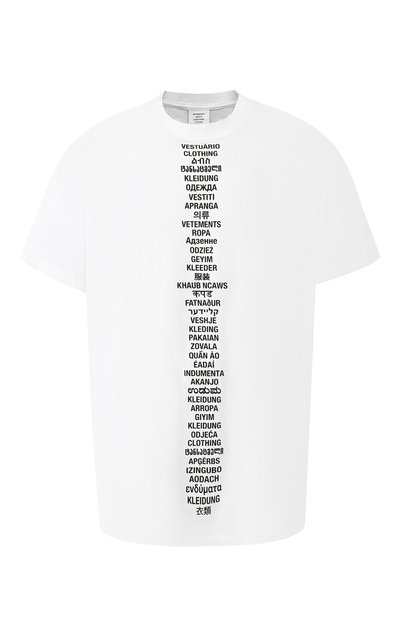 Женская хлопковая футболка VETEMENTS, арт. USS197067/M