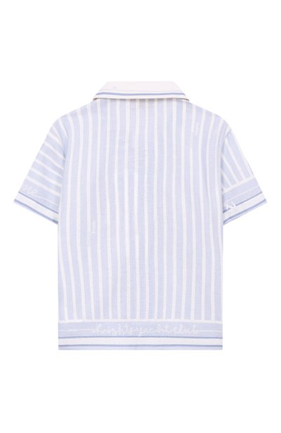 Рубашка из вискозы и льна EIRENE голубого цвета по цене 9460 руб., арт. SS26134, фото 2 Рубашка из вискозы и льна EIRENE, арт. SS26134, фото 2