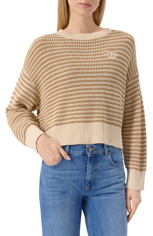 Свитер из вискозы Twinset 251TP3321 Бежевый  251TP3321 Фото 3