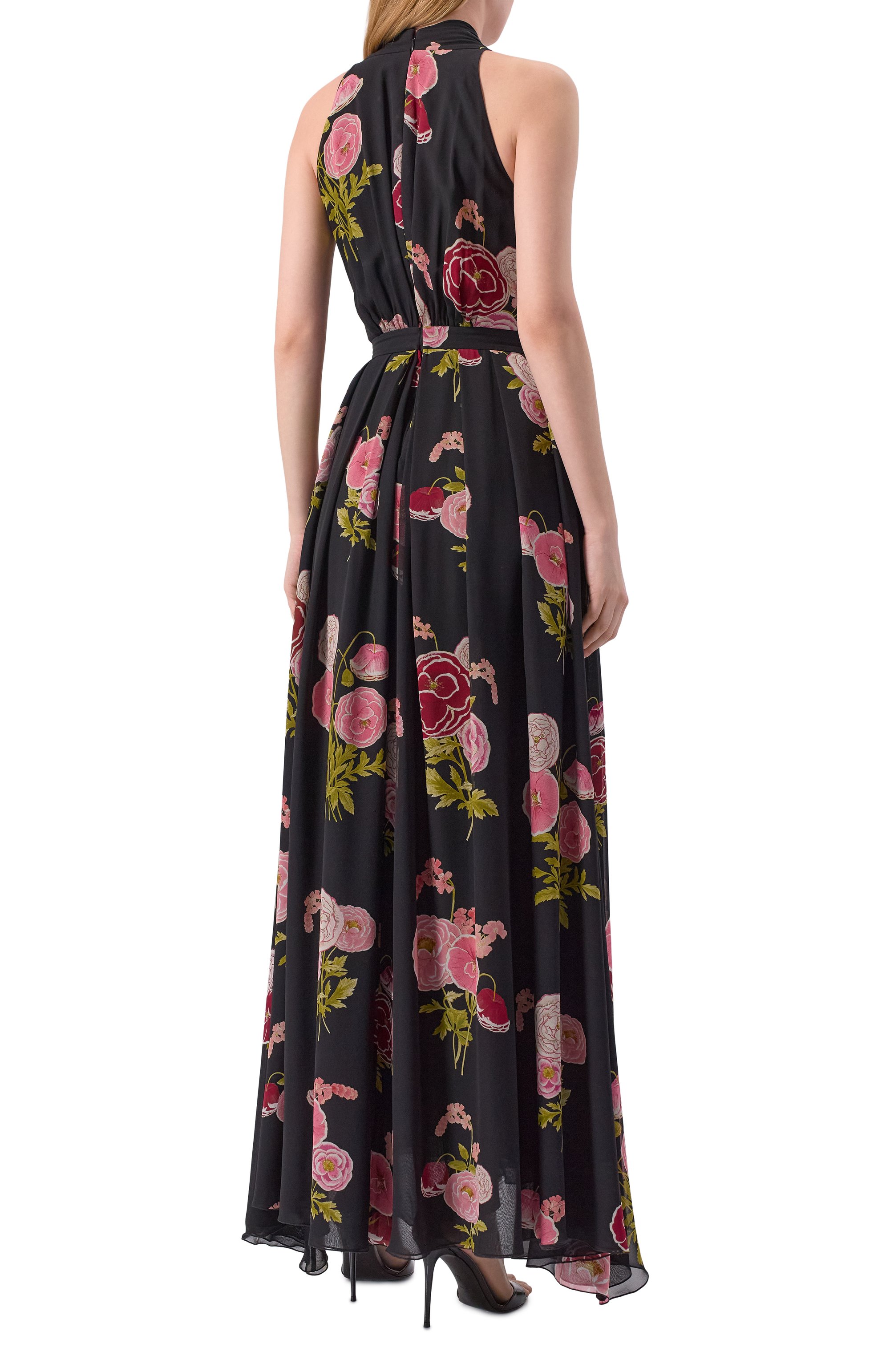 Шелковое платье GIAMBATTISTA VALLI черного цвета по цене 699500 руб., арт. 26SSRVCA5016/30PRI, фото 3 Шелковое платье GIAMBATTISTA VALLI, арт. 26SSRVCA5016/30PRI, фото 3