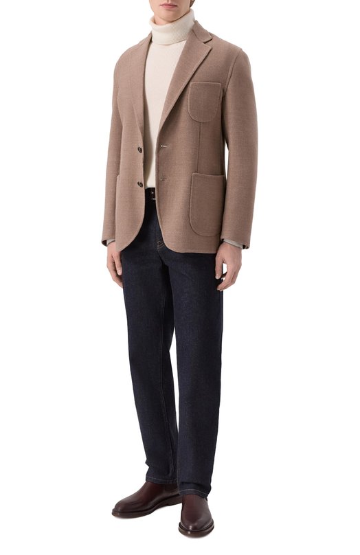 Шерстяной пиджак Stefano Ricci M1RSDB23T0/W0001P_003 Бежевый  M1RSDB23T0/W0001P_003 Фото 2