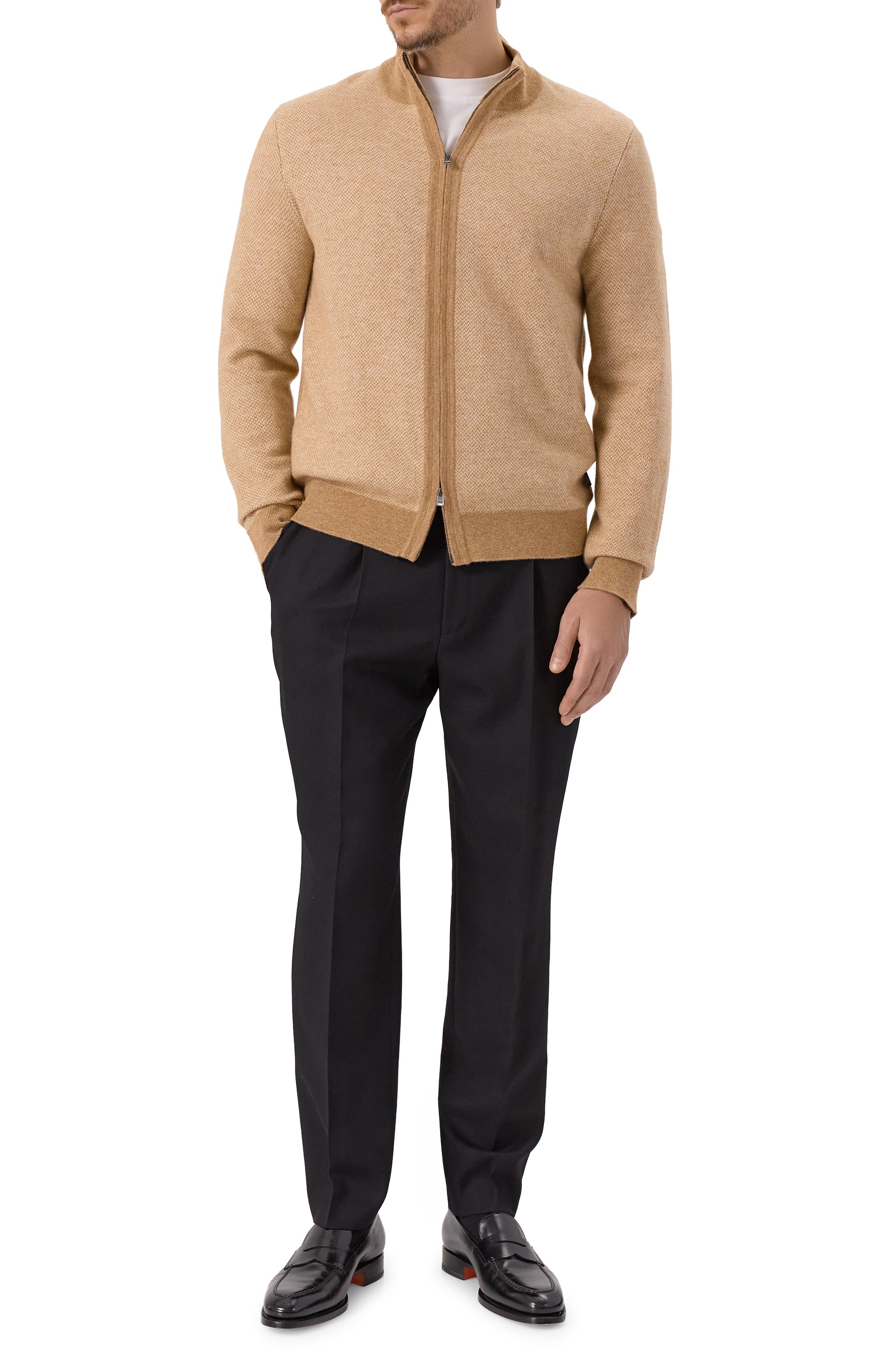 Шерстяные брюки BOSS черного цвета по цене 29950 руб., арт. 50551015, фото 2 Шерстяные брюки BOSS, арт. 50551015, фото 2