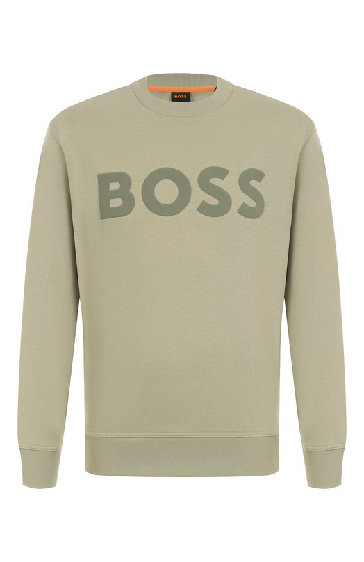 Хлопковый свитшот BOSS Orange 50487133 Зелёный 50487133