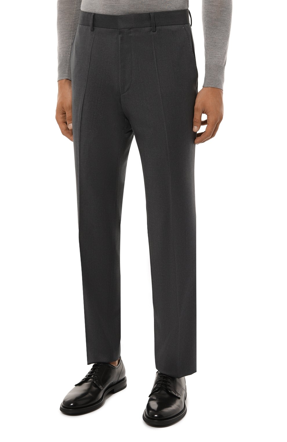 Шерстяные брюки BOSS темно-серого цвета по цене 30950 руб., арт. 50469183, фото 3 Шерстяные брюки BOSS, арт. 50469183, фото 3