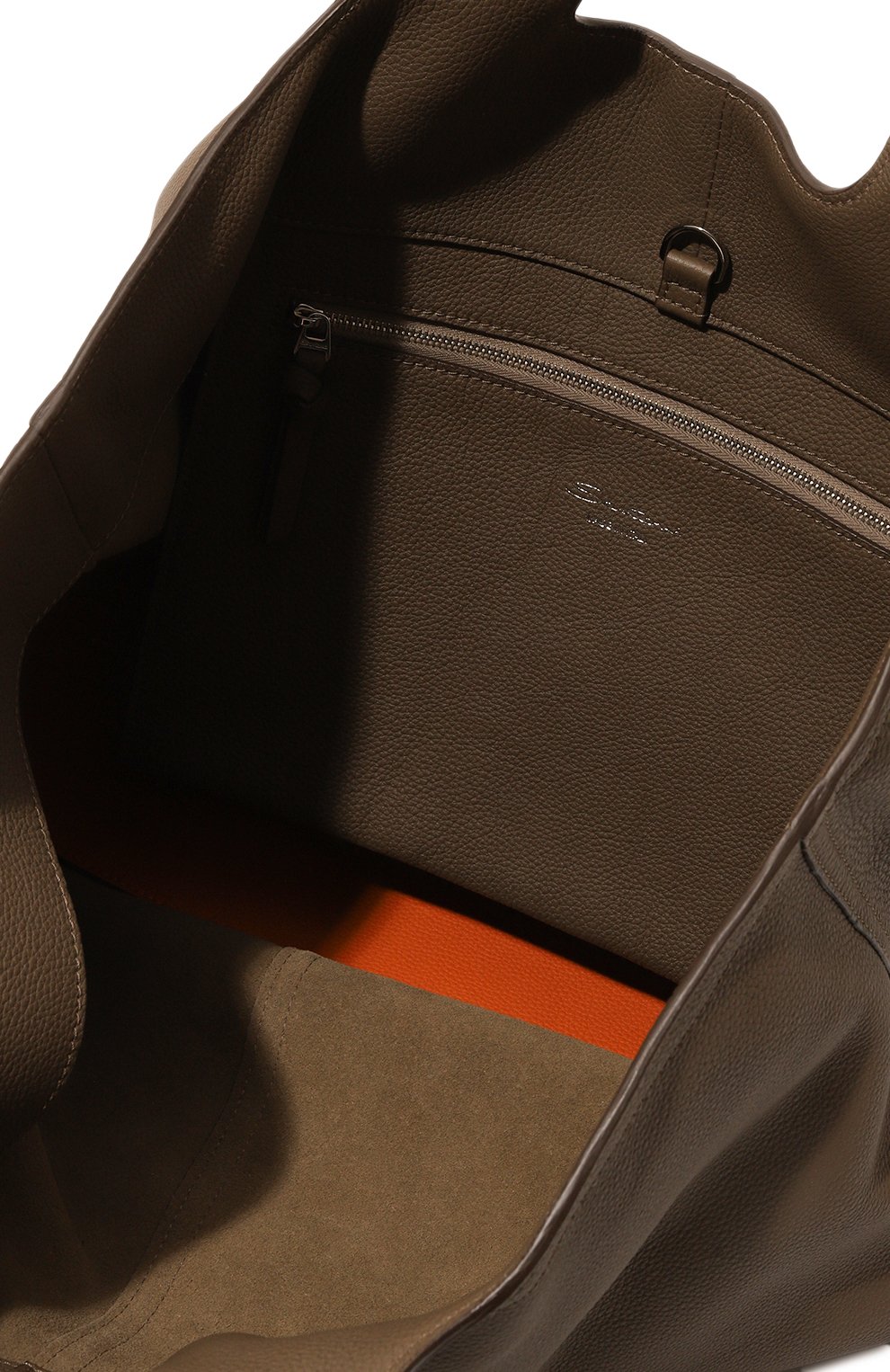 Сумка-тоут donna SANTONI коричневого цвета по цене 190500 руб., арт. DIBGA2555BA-ATGC, фото 5 Сумка-тоут donna SANTONI, арт. DIBGA2555BA-ATGC, фото 5