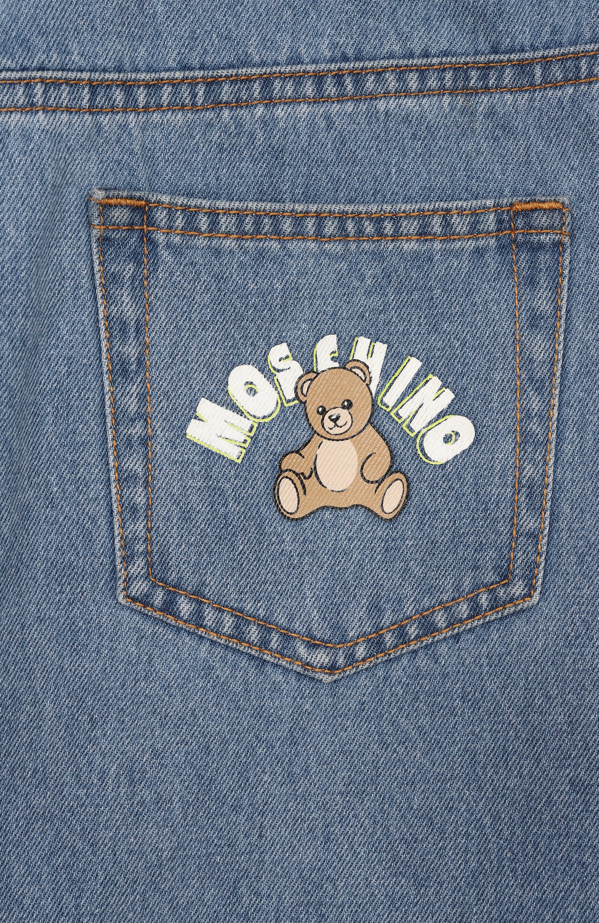 Джинсовая юбка MOSCHINO синего цвета по цене 19300 руб., арт. HDJ044/L0E35, фото 3 Джинсовая юбка MOSCHINO, арт. HDJ044/L0E35, фото 3