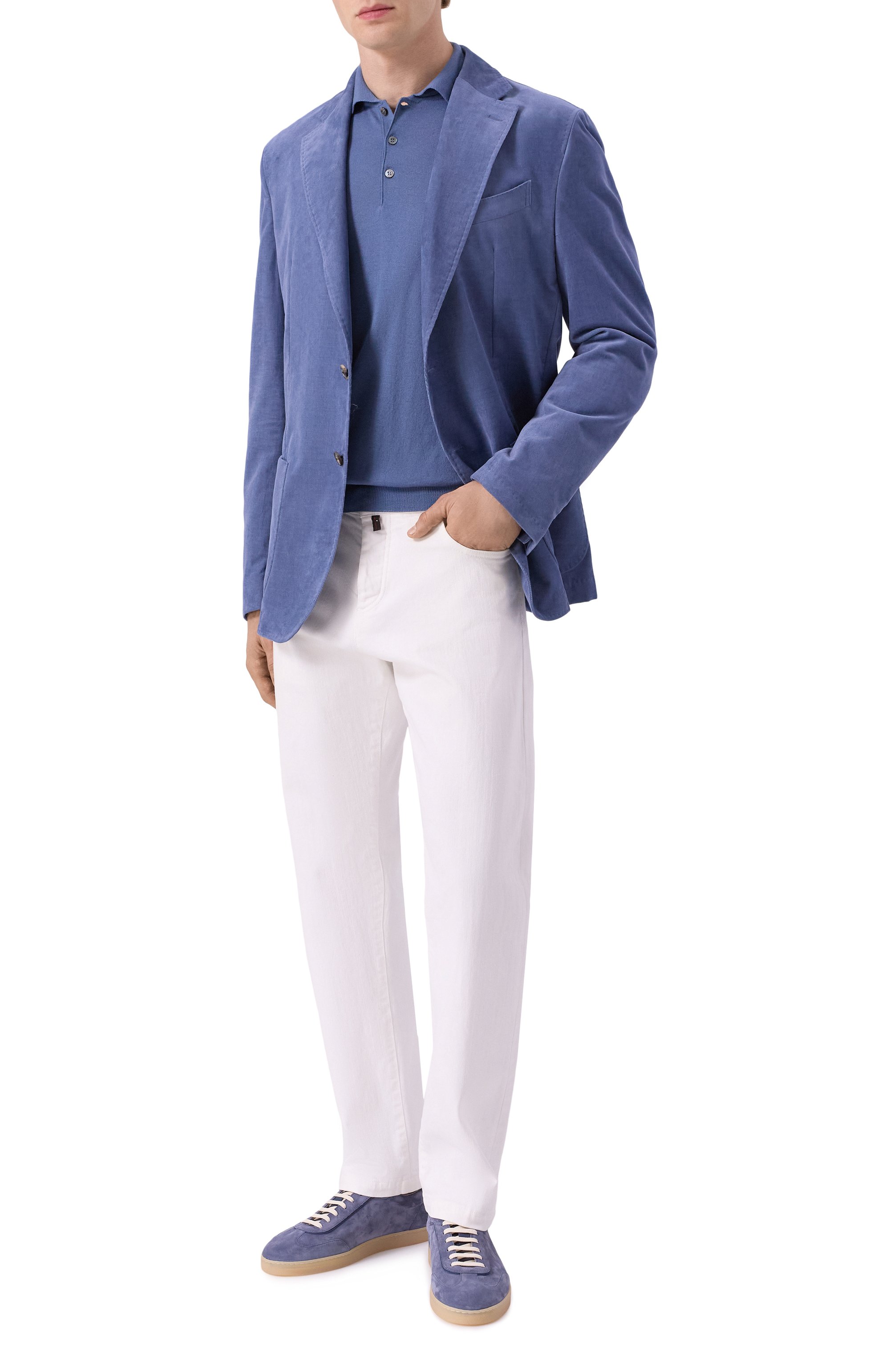 Хлопковый пиджак WINDSOR синего цвета по цене 99500 руб., арт. 13 GI0 10015954, фото 3 Хлопковый пиджак WINDSOR, арт. 13 GI0 10015954, фото 3