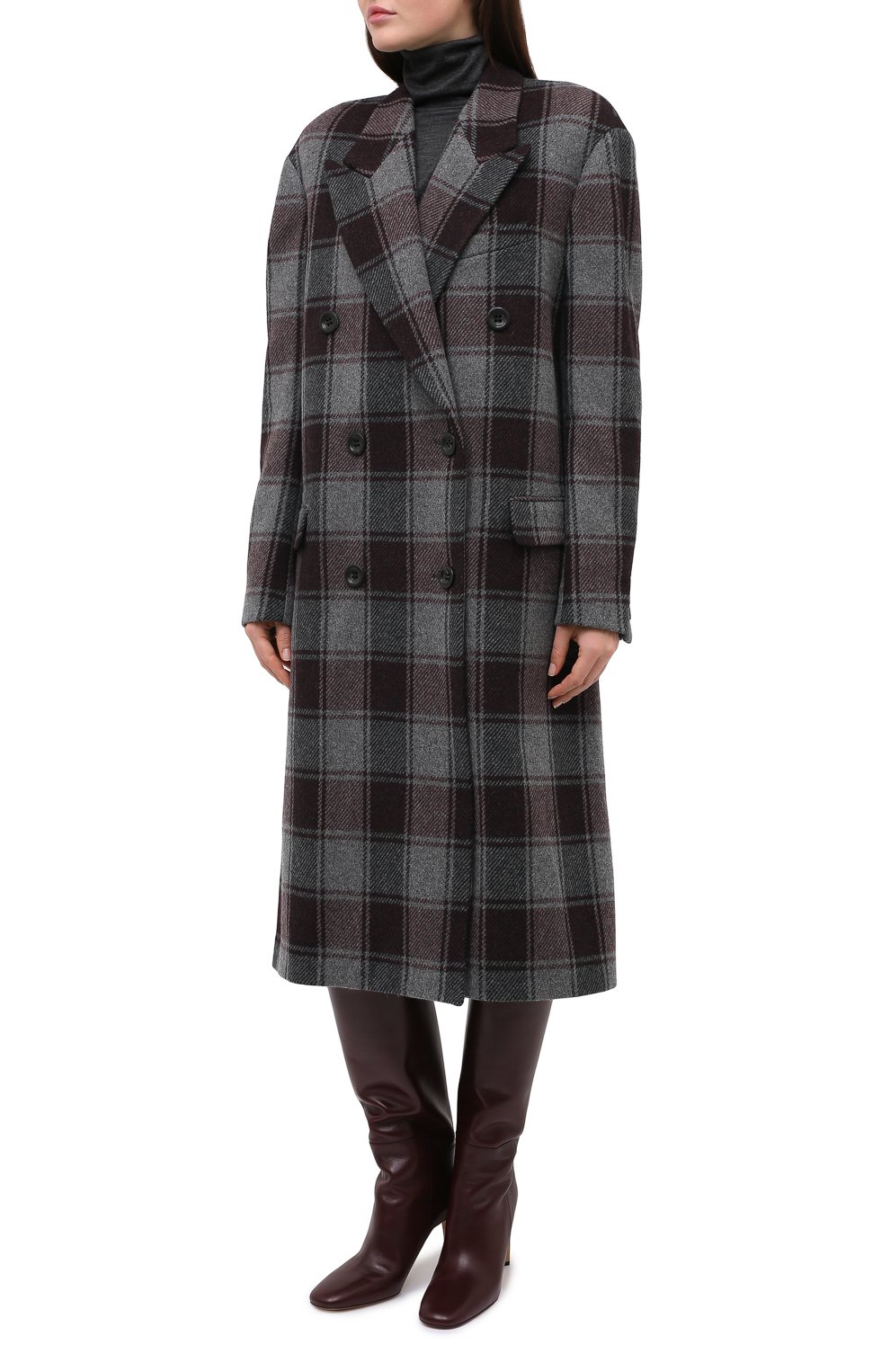Шерстяное пальто DRIES VAN NOTEN бордового цвета по цене 192500 руб., арт. 202-10225-1132, фото 3 Шерстяное пальто DRIES VAN NOTEN, арт. 202-10225-1132, фото 3