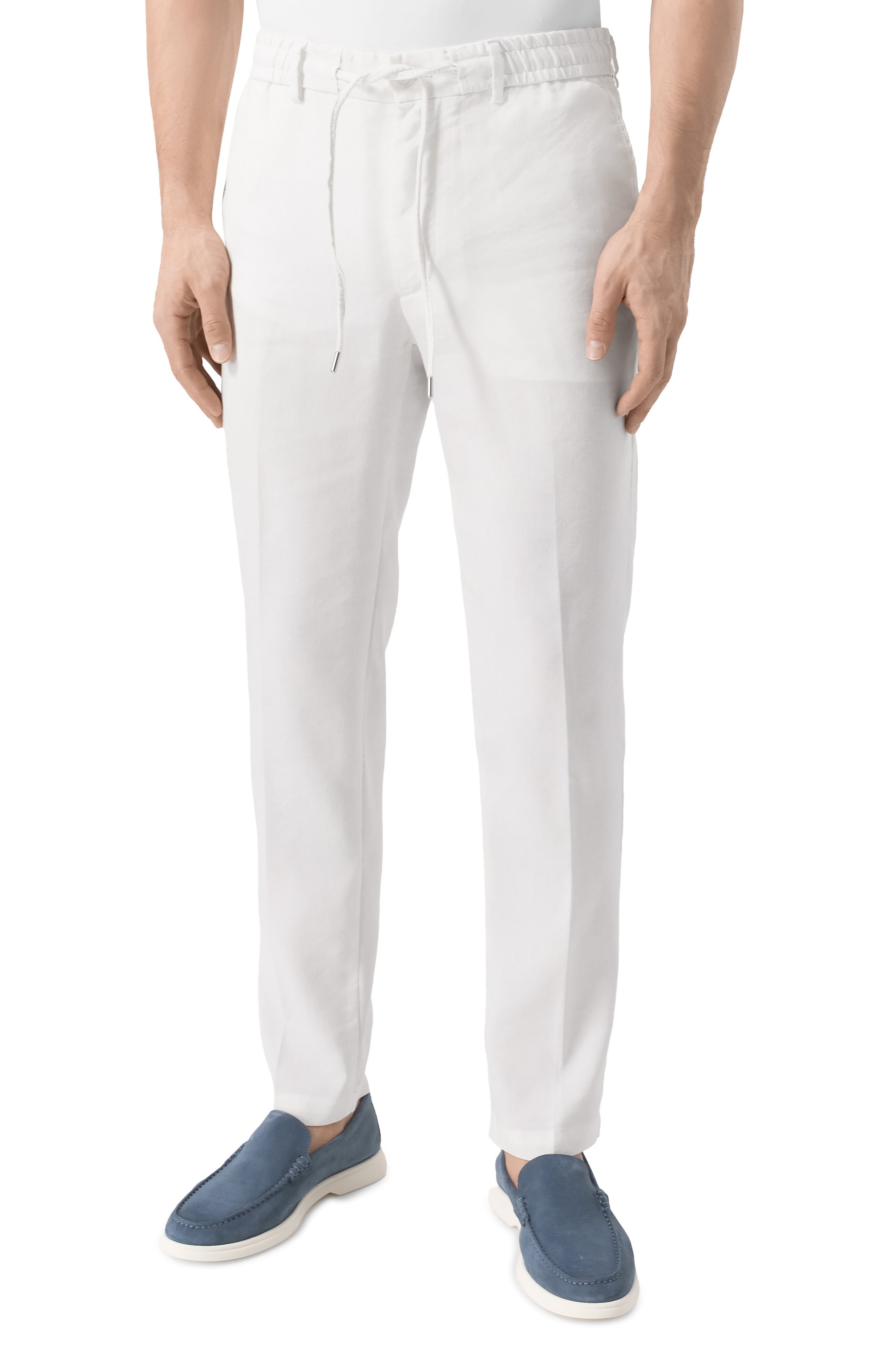 Брюки изо льна и вискозы BOSS, арт. 50540480, фото 3