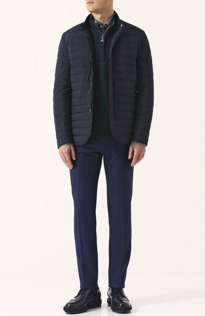 Кашемировый свитер фактурной вязки с воротником на молнии KITON, арт. UK930, фото 2