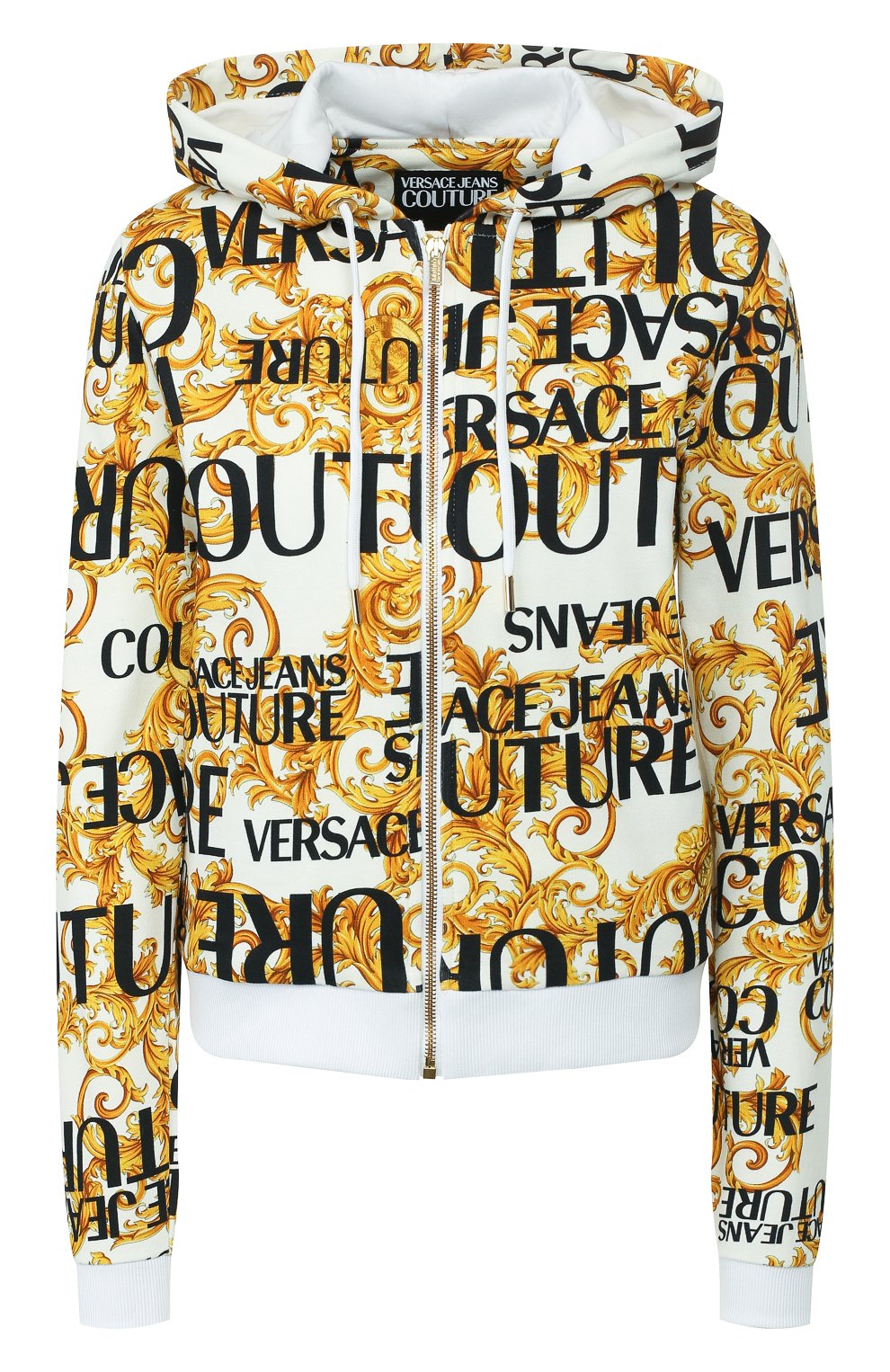 Хлопковая толстовка VERSACE JEANS COUTURE разноцветного цвета по цене 33500 руб., арт. B6HUA790-UDP306/S0592, фото 1 Хлопковая толстовка VERSACE JEANS COUTURE, арт. B6HUA790-UDP306/S0592, фото 1