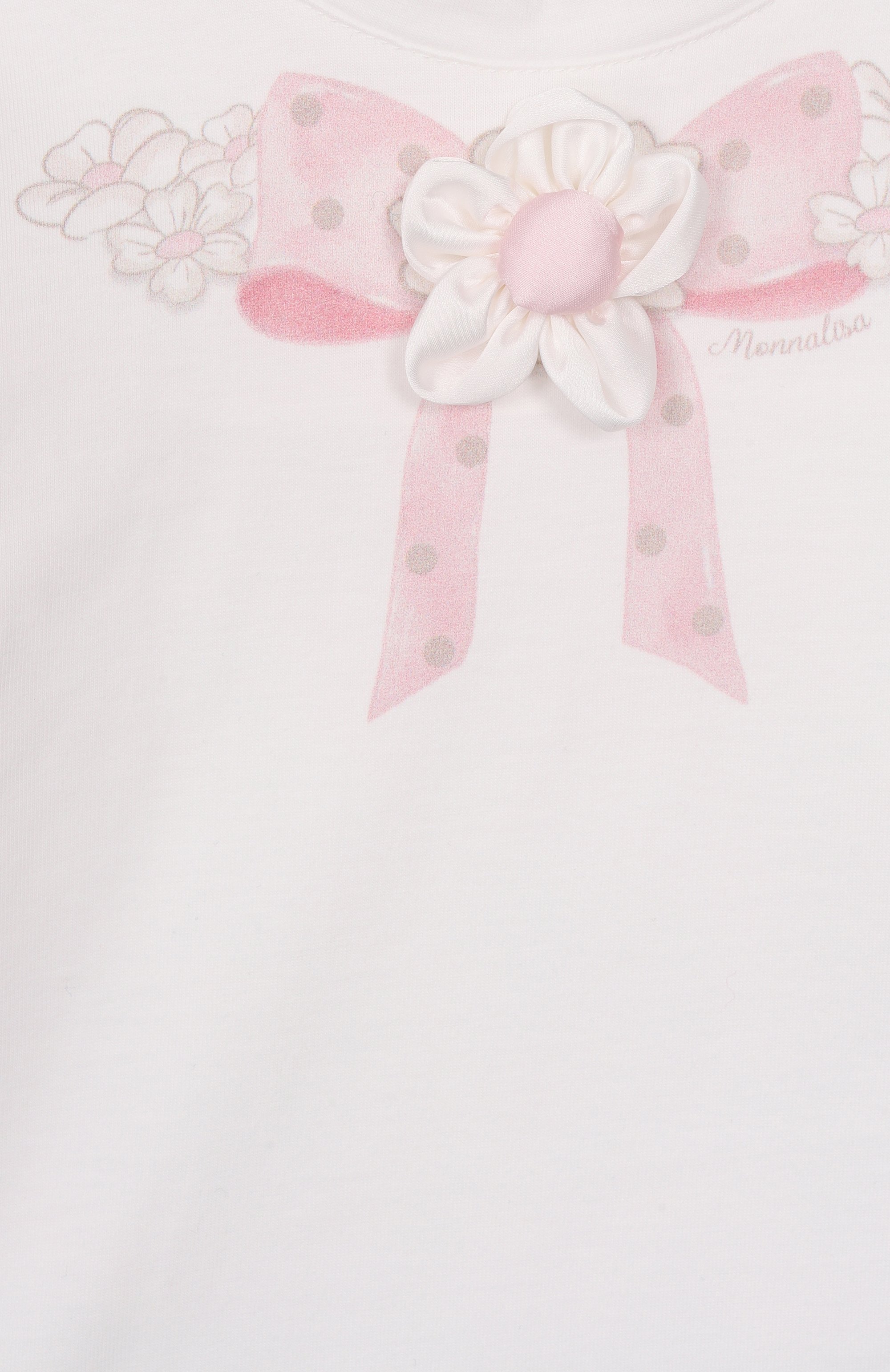 Хлопковая футболка MONNALISA, арт. 31G616, фото 3