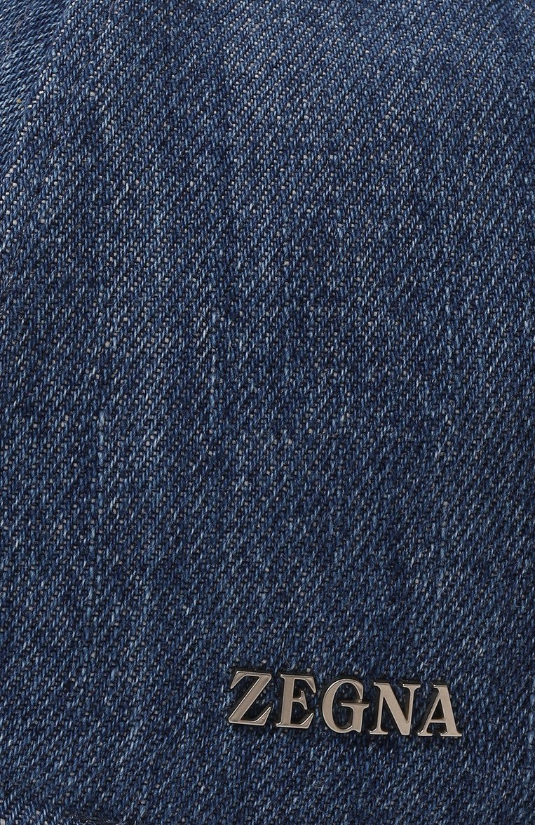 Мужская джинсовая бейсболка ZEGNA синего цвета, арт. Z7I14HA7/B7C | Фото 4 (Материал: Хлопок, Текстиль, Деним; Нос: Не проставлено; Автоматизация состава: Проставлено)