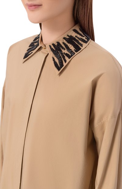 Хлопковая рубашка MAX MARA STUDIO, арт. MSTGENE, фото 5