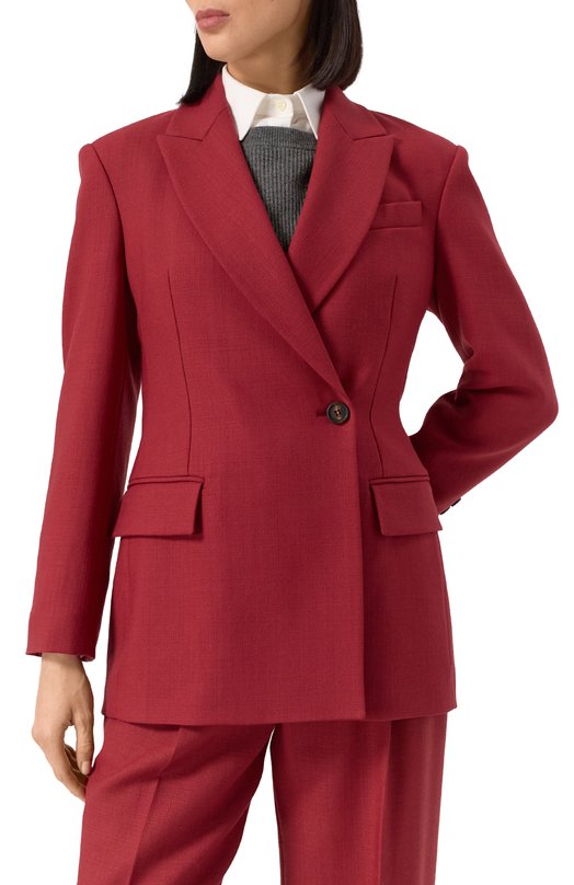 Шерстяной жакет Brunello Cucinelli MB1297168 Красный  MB1297168 Фото 3