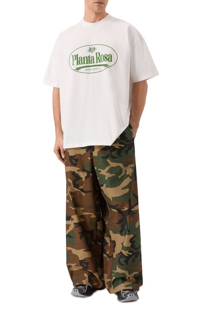 Хлопковая футболка PLANTA ROSA, арт. PR/T01/CIRCLED-GREEN/300VELVET