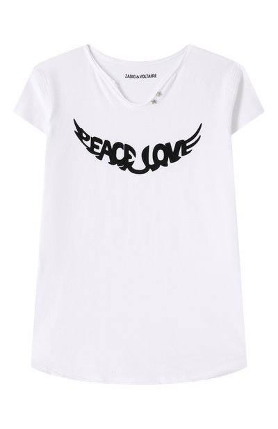 Хлопковая футболка ZADIG AND VOLTAIRE, арт. X60313