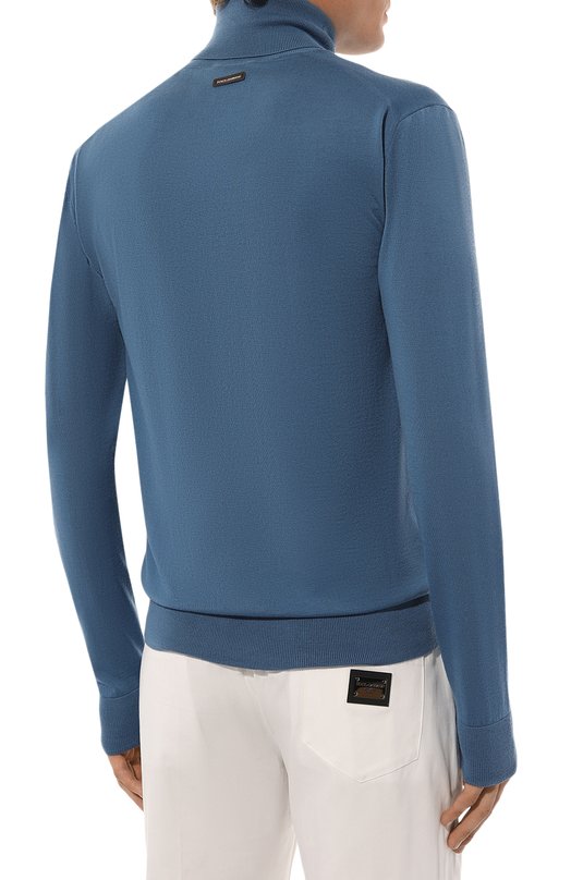 Шерстяная водолазка Dolce & Gabbana GXW05T/JCVZS Синий  GXW05T/JCVZS Фото 4