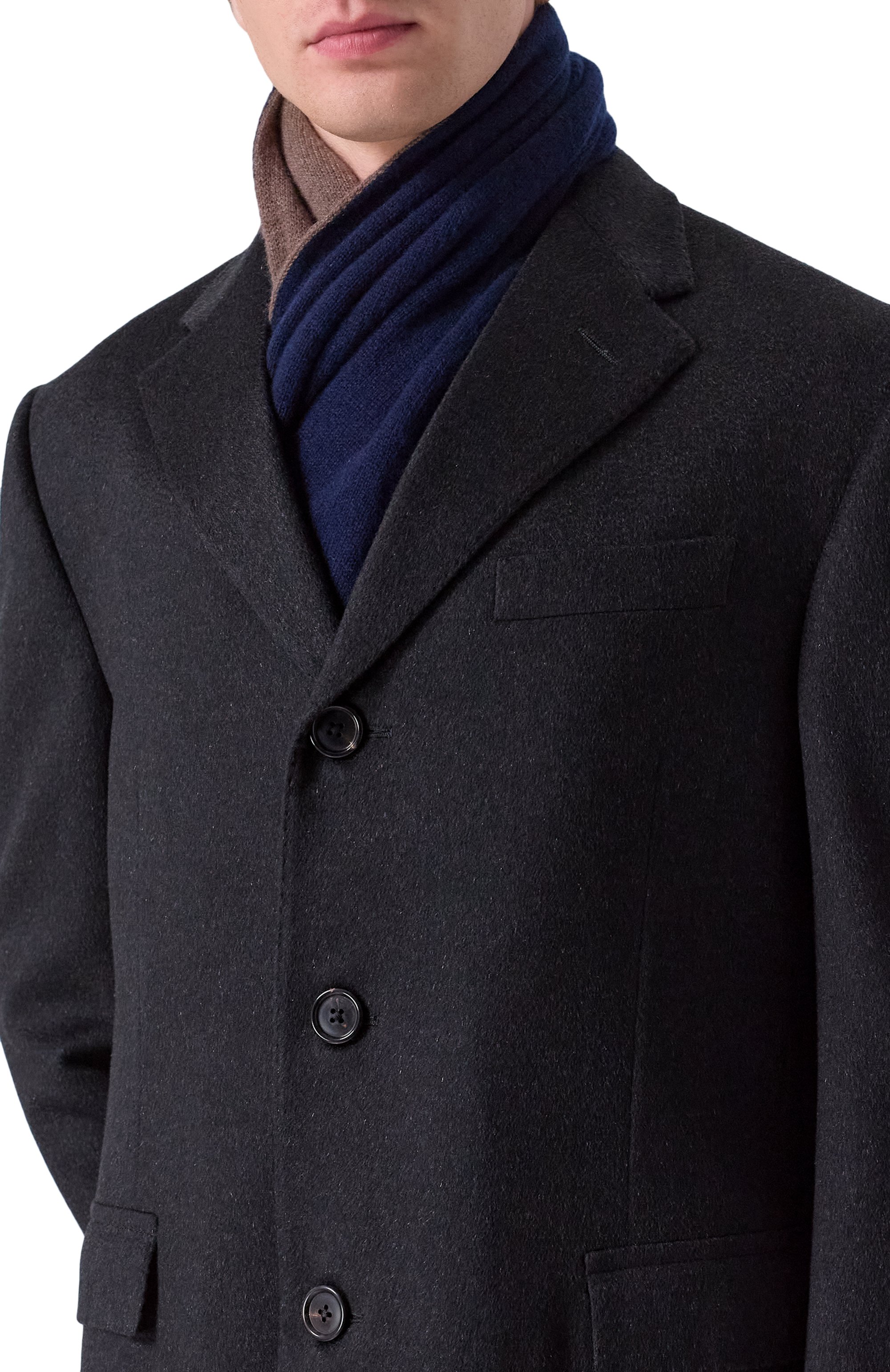 Двусторонний шарф из кашемира ANDREA CAMPAGNA, арт. 098B13, фото 2