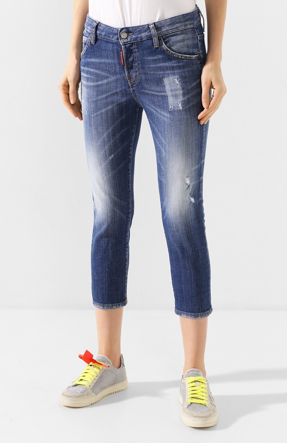 Джинсы DSQUARED2 синего цвета по цене 49450 руб., арт. S75LB0322/S30342, фото 3 Джинсы DSQUARED2, арт. S75LB0322/S30342, фото 3